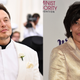 Elon Musk (left) and Flint Mayor Karen Weaver (right)